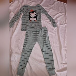 Carter's Mint‎ Striped Pajama Set with Penguin